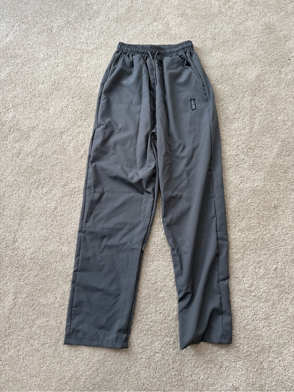 Kid’s Gray Elastic-Waist Casual Pants